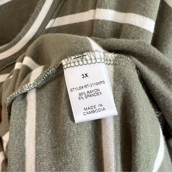 Zenana Premium Stripped Cuffed Sleeve Top - Picture 6 of 7